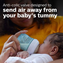 Philips Avent Natural Baby Bottle with Natural Response Nipple, Blue, 4oz, 3pk, SCY900/23
