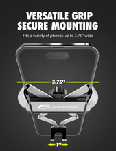 Bracketron AutoGrip Universal Vent Mount Car Phone Holder with Gravity Locking Design, One-Handed Place-to-Lock Operation, Fits Phones up to 3.75” Wide, Low-Profile Vent Mount,