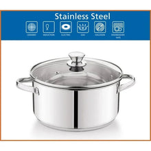 Mainstays Stainless Steel 5-Quart Dutch Oven with Glass Lid, Riveted Handles