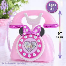 Disney Junior Minnie Mouse Ring Me Rotary Phone with Lights and Sounds, Interactive, Iridescent Pink, Baby and Toddler Toys