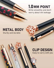 WEMATE 8Pcs Set for Journaling, Glitter Fancy Pens Gifts for Women, Office Black