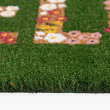 Mainstays Hello Flower Garden Outdoor Coir Doormat, 18"x30"