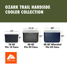 Ozark Trail 10 Quart Hard Side Cooler, 14-Can Capacity, Gray
