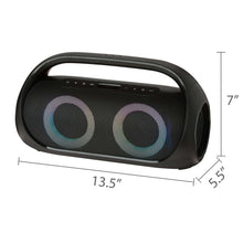 onn Portable FM Boombox with LED Lighting