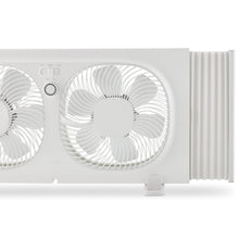 Mainstays 9'' 3-Speed, Reversable Twin Window Fan, White