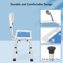 Naipo Adjustable Height Shower Chair with Backrest and EVA Padded, Bathtub Bench Seat Transfer for Disabled, Seniors & Elderly, Tool-Free Assembly
