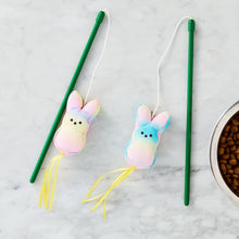 PEEPS® Easter Set of 2 Bunny Cat Wand with Plush Cat Toy, Rainbow