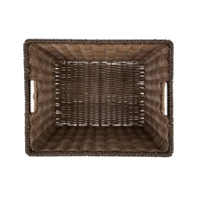 Better Homes & Gardens Large Poly Rattan Decorative Storage Basket with Handles, 14 in x 11 in x 8.5 in - USA MEGA SHOP