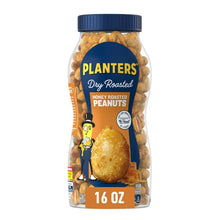 PLANTERS honey Roasted Peanuts, Party Snacks, Plant Based Protein, 16 oz Jar