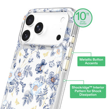 onn Blue Toile Phone Case for iPhone 17 Pro Max