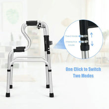 Resenkos Medical Mobility Walker,One-Button Folding Aluminum Walking Frame Walker