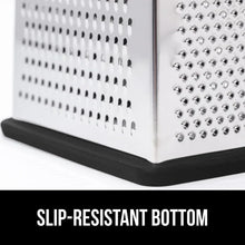 GORILLA GRIP Cheese Grater, BPA Free Stainless Steel Box Graters, Cheeses and Veggie Shredder
