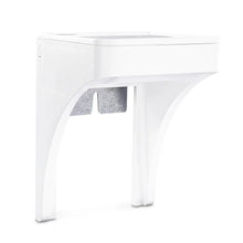 onn. White Outlet Shelf with Power Cord Storage Compartment