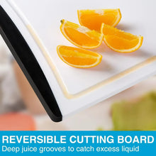Cutting Boards for Kitchen, Plastic Cutting Board Set of 3, Dishwasher Safe Cutting Boards w/Juice Grooves for Meat, Veggies, Easy Grip Handle, Serveware Accessories