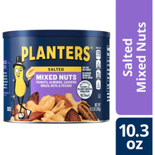 Salted Mixed Nuts, Party Snacks, Plant-Based Protein 10.3Oz (1 Canister) - Brands For Less USA