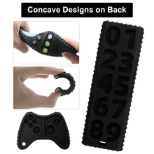 Baby Teething Toys, 2 Pcs Silicone Teething Toys for 3-6 month 6-12 Months - Sensory Toy Chew Toys Educational Toys for Toddler, Remote Control and Game Controller Teething Toys Set - Black