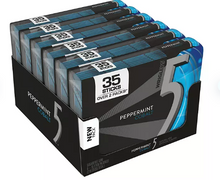 Chicles Wrigley's 5 Peppermint Cobalt, 35 piezas, paquete de 6.