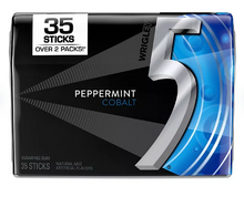 Chicles Wrigley's 5 Peppermint Cobalt, 35 piezas, paquete de 6.