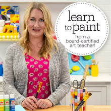Apple Barrel Art Lessons Kit, 34 Piece Set Including 22 Acrylic Paints, 10 Paint Brushes, 1 Mod Podge Sealer
