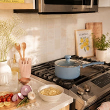 Elements by Thyme & Table 3 QT Ceramic Non-Stick Sauce Pan - Blue