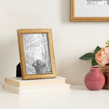 DesignOvation 5x7 Beaded Gold Decorative Tabletop Picture Frame