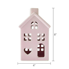 Ceramic House Tabletop Decoration, Pink, 8", Valentine's Day by Way To Celebrate