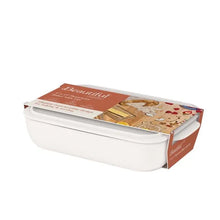 Beautiful 9”x 13” Stoneware Baker with Plastic Lid, Porcini Taupe by Drew Barrymore
