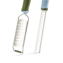 Elements by Thyme & Table Set of 2 Handheld Graters - Blue & Green