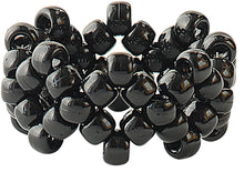 Hello Hobby Pony Bead Mix, Black, 500 Pieces, Plastic Craft Beads for Jewelry Making and DIY Projects