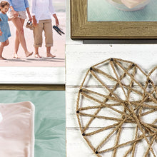 Mainstays Rustic Wood Heart 8 Photo Collage 4x6 Picture Frame