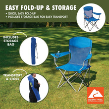 Ozark Trail Basic Mesh Chair Blue, Adult, 32.28in x 20.28in x 37.60in
