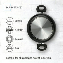 Mainstays Aluminum Black Non-Stick Coated 5QT Dutch Oven with Glass Lid Dishwasher Safe Easying Cleaing