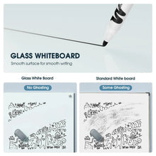 MaxGear 36" x 24" Magnetic Glass Whiteboard, Tempered Glass Dry Erase Board with Markers & Eraser for Office Home