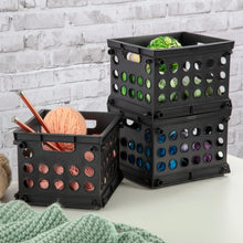 Sterilite Mini Crate, Multi-Purpose Plastic Storage Bin, Black