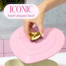 Paris Hilton 2.2-Quart Ceramic Nonstick Cast Aluminum Heart-shaped Dutch Oven with Lid, Oven Safe, Dishwasher Safe, Pink