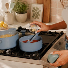 Elements by Thyme & Table 3 QT Ceramic Non-Stick Sauce Pan - Blue