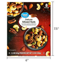 Great Value Deluxe Mixed Nuts, 1.5 oz, 8 Count