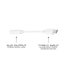 onn USB-C to 3.5 mm Adapter, White