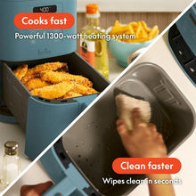 bella 4 Qt Slim Digital Air Fryer with EverGood™ Ceramic Nonstick Coating, 6 Preset Cooking Options, Surf