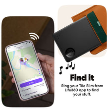 Life360 Tile Starter Pack – 1 Mate & 1 Slim Bluetooth Trackers for Keys, Wallets, Phones – iOS & Android (Black)