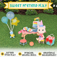 Honey Bee Acres Birthday Wishes Playset – 15 Piece Dollhouse Set – Collectible Doll for Kids Ages 3+