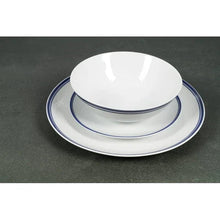 10 Strawberry Street Simply Coupe 16-Piece Ceramic Dinnerware Set, Blue