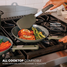 Thyme & Table 12.5" Ceramic Non-Stick Fry Pan Granite Collection - Moss