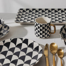 Thyme & Table 14 fl oz Emmett Black and White Stoneware Mug