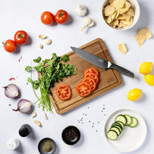 Thyme & Table Medium 10"x14" Acacia Wood Cutting Board with Triangle Shaped Anti-Slip Grips