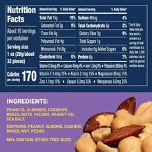 PLANTERS Salted Mixed Nuts, Party Snacks, Plant Based Protein, 10.3 oz Steel Can