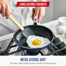 Blue Diamond 8″ Ceramic Nonstick Fry Pan with Spatula, Dishwasher Safe, Oven Safe, Metal Utensil Safe