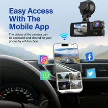 Dash Cam Front and Rear, 1080P Dash Camera for Cars, Bluetooth Car Camera, Built-in Wi-Fi, Night Vision, GPS, Parking Mode