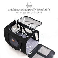 Roypet Small and Medium Pet Carrier, Airline Approved, Collapsible Travel, Black, 15 Lb Limit