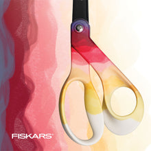 Fiskars Explore 8-inch Fashion Non-Stick Scrapbook Scissors, Daybreak, 1 Piece, Everyday Adult Scissors